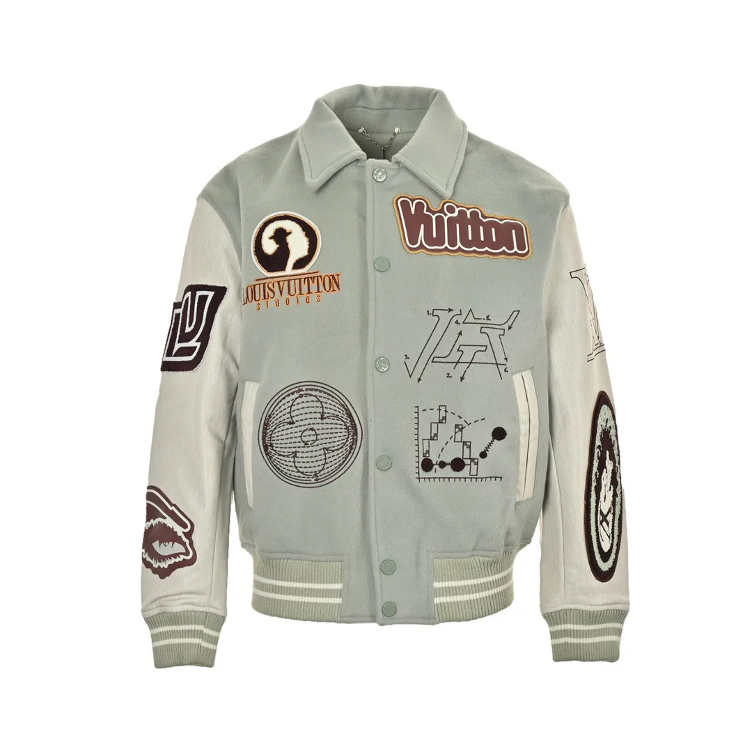 Louis Vuitton 23Fw Eye of the Devil Heavy Embroidered Baseball Jacket Jacket